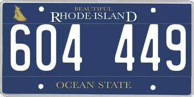 RI license plate 604449