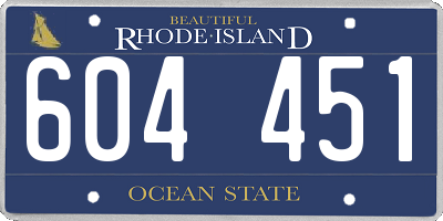 RI license plate 604451
