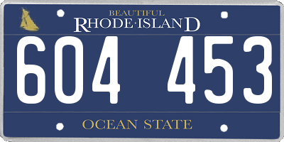 RI license plate 604453