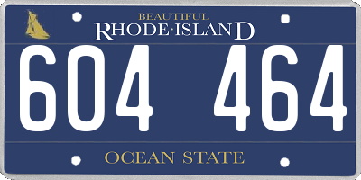 RI license plate 604464