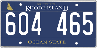 RI license plate 604465