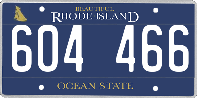RI license plate 604466
