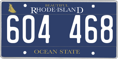 RI license plate 604468