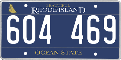 RI license plate 604469