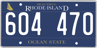 RI license plate 604470