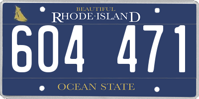 RI license plate 604471