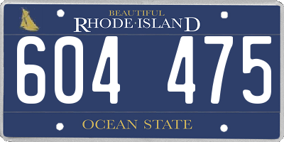 RI license plate 604475