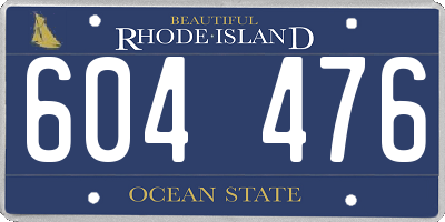 RI license plate 604476