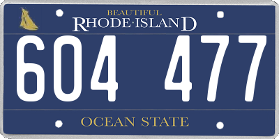 RI license plate 604477