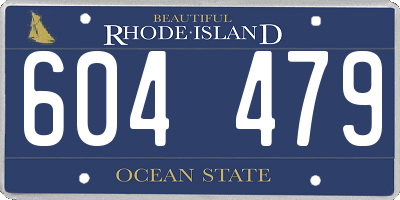 RI license plate 604479