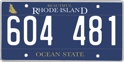 RI license plate 604481