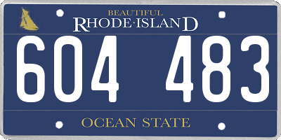 RI license plate 604483