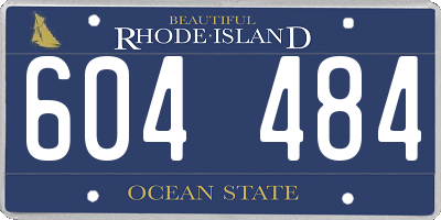 RI license plate 604484