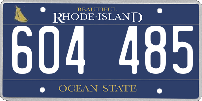 RI license plate 604485