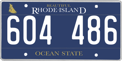 RI license plate 604486