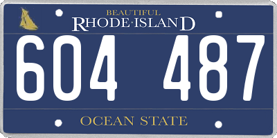 RI license plate 604487