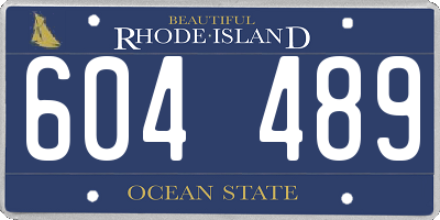 RI license plate 604489