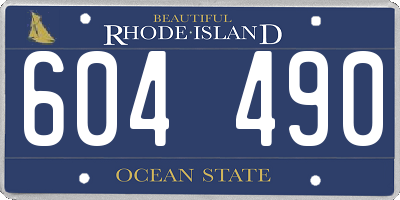 RI license plate 604490