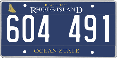 RI license plate 604491