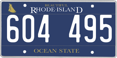 RI license plate 604495
