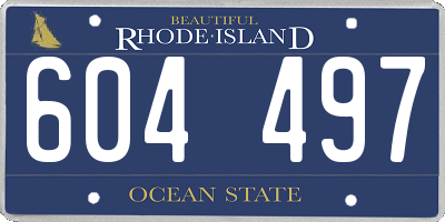 RI license plate 604497