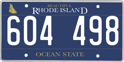 RI license plate 604498