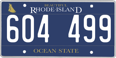 RI license plate 604499