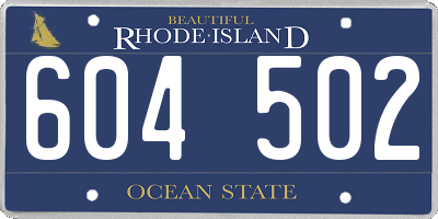 RI license plate 604502