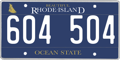 RI license plate 604504