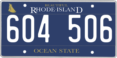 RI license plate 604506