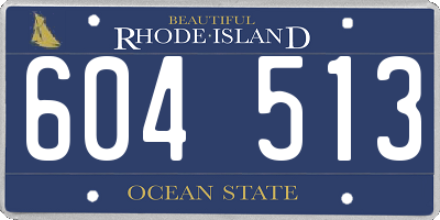 RI license plate 604513