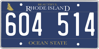 RI license plate 604514