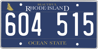 RI license plate 604515