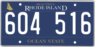 RI license plate 604516