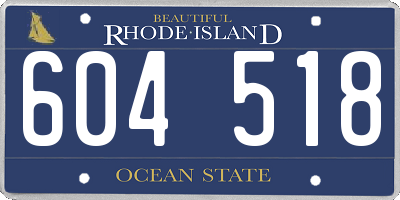 RI license plate 604518