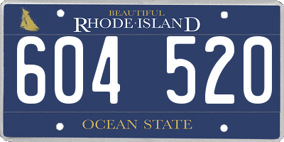 RI license plate 604520