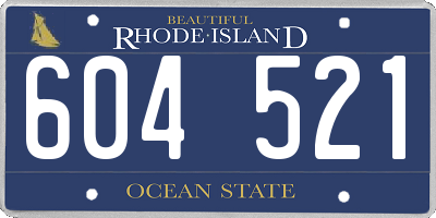 RI license plate 604521