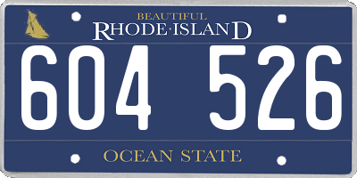 RI license plate 604526