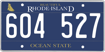 RI license plate 604527