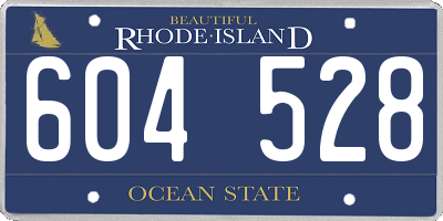 RI license plate 604528