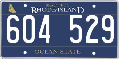 RI license plate 604529