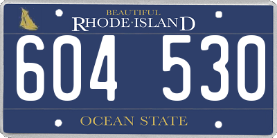 RI license plate 604530