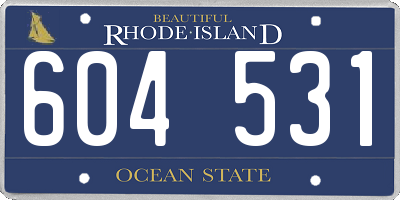 RI license plate 604531
