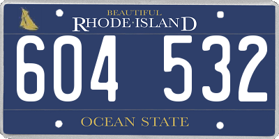 RI license plate 604532