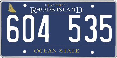 RI license plate 604535