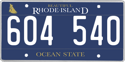 RI license plate 604540