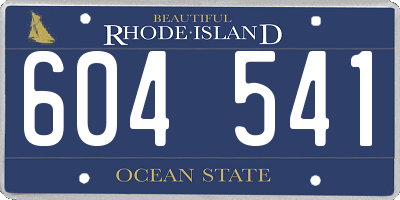 RI license plate 604541