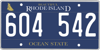 RI license plate 604542