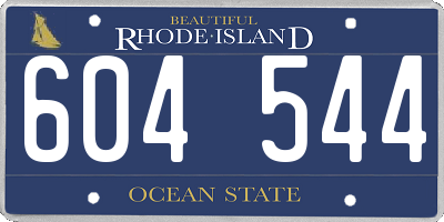 RI license plate 604544