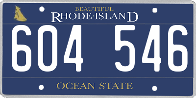 RI license plate 604546